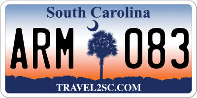 SC license plate ARM083