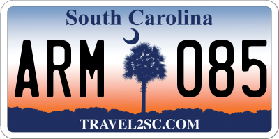 SC license plate ARM085