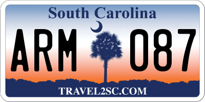 SC license plate ARM087