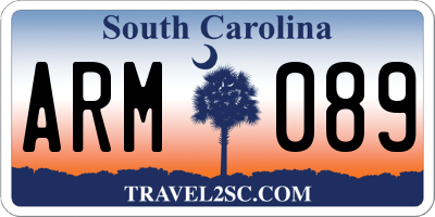 SC license plate ARM089