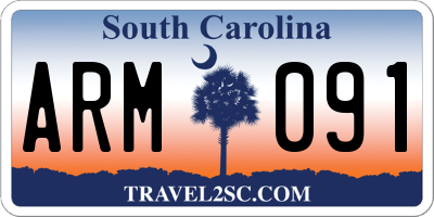 SC license plate ARM091