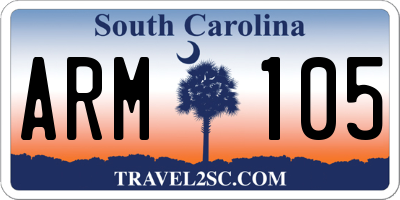 SC license plate ARM105