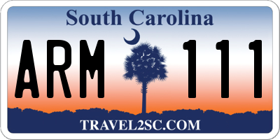 SC license plate ARM111