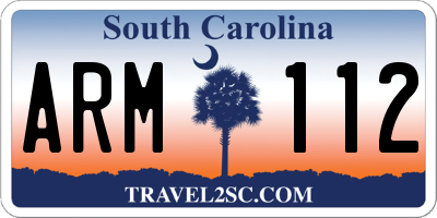 SC license plate ARM112