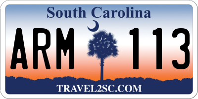 SC license plate ARM113