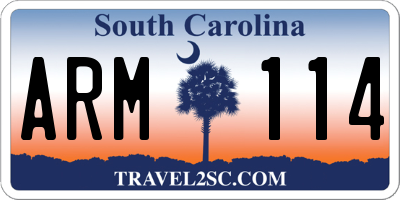 SC license plate ARM114