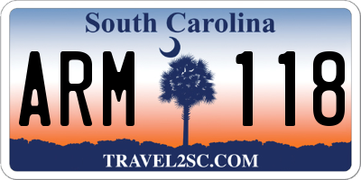 SC license plate ARM118