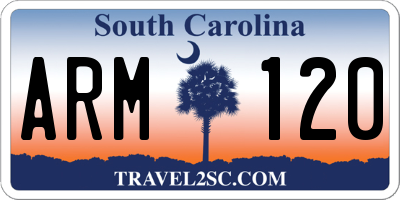 SC license plate ARM120
