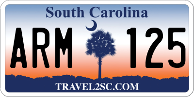 SC license plate ARM125