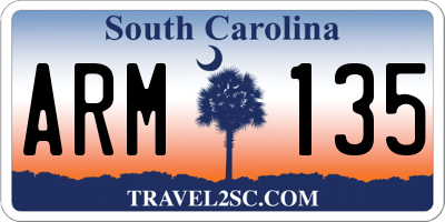 SC license plate ARM135
