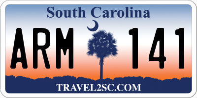 SC license plate ARM141