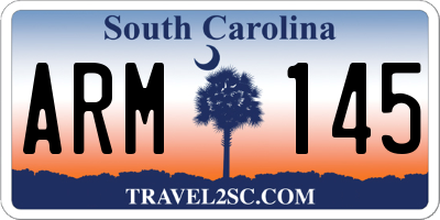 SC license plate ARM145