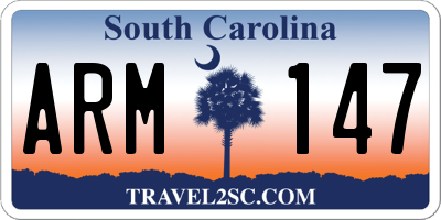 SC license plate ARM147