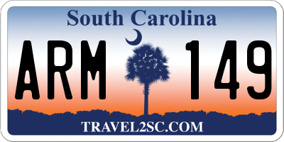 SC license plate ARM149