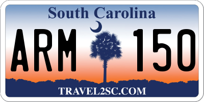 SC license plate ARM150