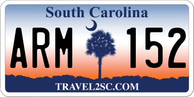 SC license plate ARM152