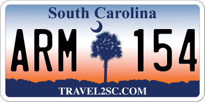 SC license plate ARM154