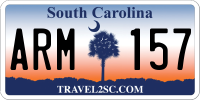 SC license plate ARM157