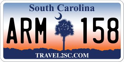 SC license plate ARM158