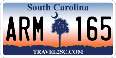 SC license plate ARM165