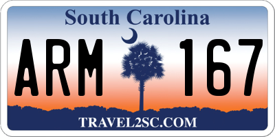 SC license plate ARM167