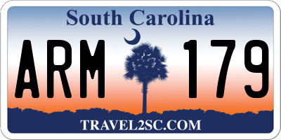 SC license plate ARM179