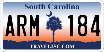 SC license plate ARM184