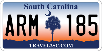 SC license plate ARM185
