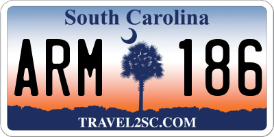 SC license plate ARM186