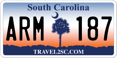 SC license plate ARM187