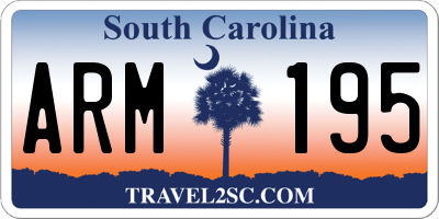 SC license plate ARM195