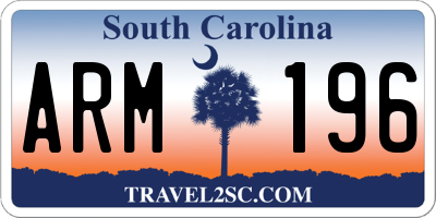 SC license plate ARM196