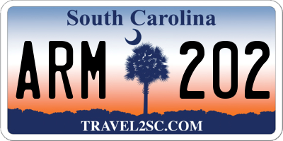SC license plate ARM202