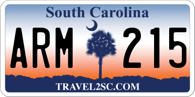 SC license plate ARM215