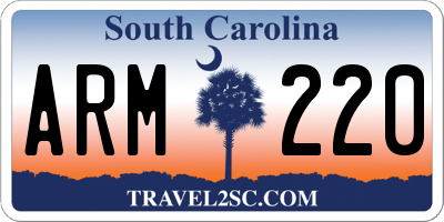 SC license plate ARM220