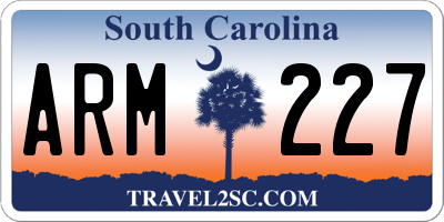 SC license plate ARM227
