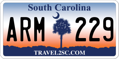 SC license plate ARM229