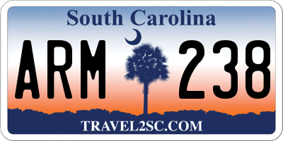 SC license plate ARM238