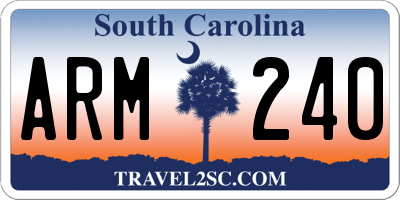 SC license plate ARM240