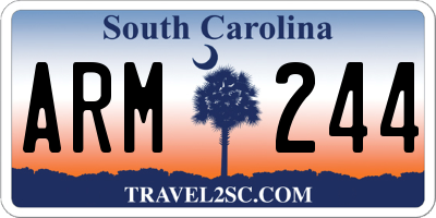 SC license plate ARM244