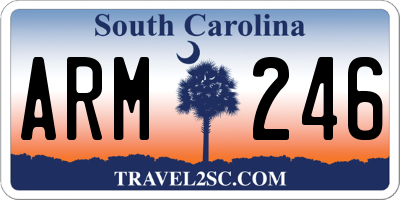 SC license plate ARM246