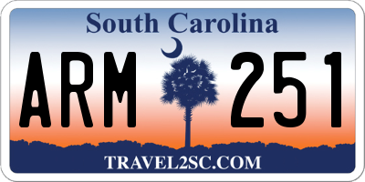SC license plate ARM251