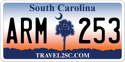 SC license plate ARM253