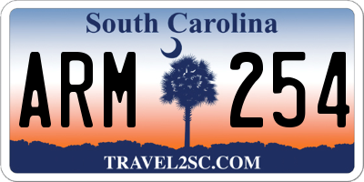 SC license plate ARM254