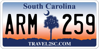 SC license plate ARM259