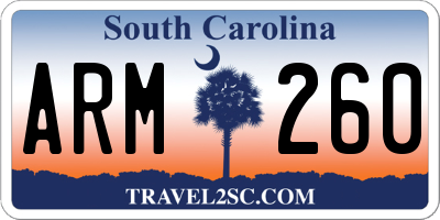 SC license plate ARM260