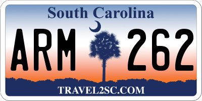 SC license plate ARM262