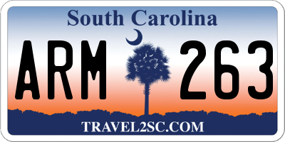 SC license plate ARM263