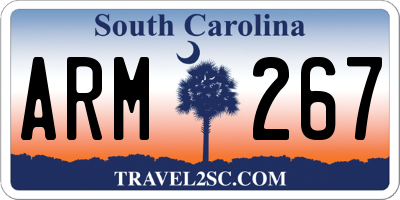 SC license plate ARM267