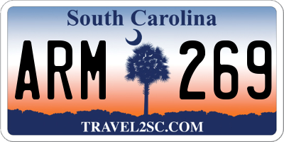 SC license plate ARM269